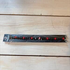 Baseball Lifestyle 101 BL101 Drip Necklace Black Red 20"